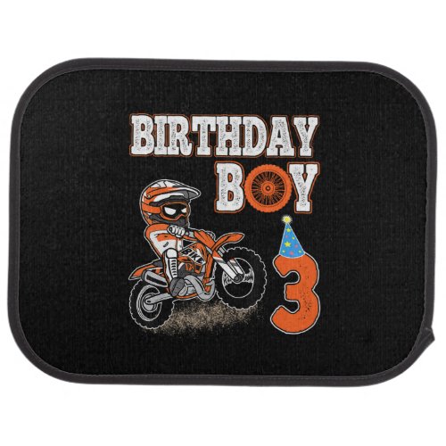 3 Years Old Kid _ Birthday Boy _ Dirt Bike _ Motor Car Floor Mat
