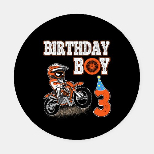 3 Years Old Kid _ Birthday Boy _ Dirt Bike _ Motor Coaster Set