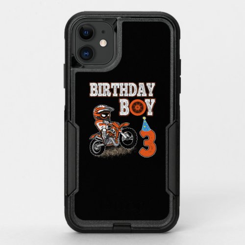 3 Years Old Kid _ Birthday Boy _ Dirt Bike _ Motor OtterBox Commuter iPhone 11 Case