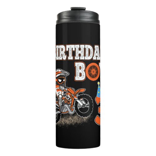 3 Years Old Kid _ Birthday Boy _ Dirt Bike _ Motor Thermal Tumbler