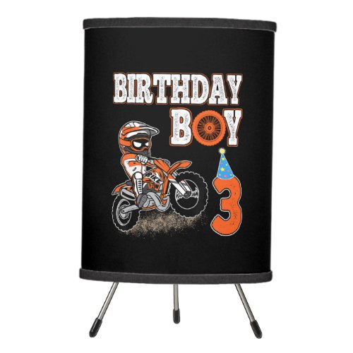 3 Years Old Kid _ Birthday Boy _ Dirt Bike _ Motor Tripod Lamp