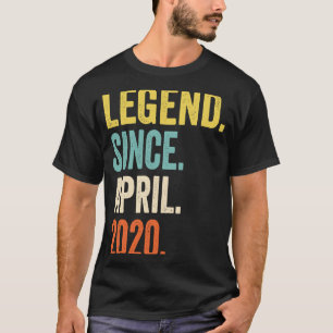 3 Years Old Legend Since April 2020 3rd Birthday T-Shirt