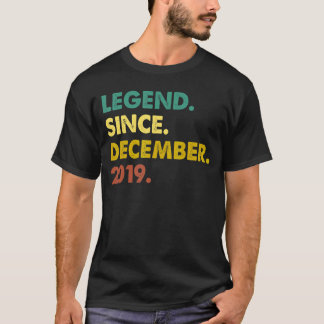 3 Years Old Legend Since December 2019 3rd Birthd T-Shirt