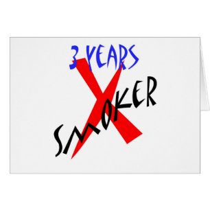 3 Years Red X-smoker Cards