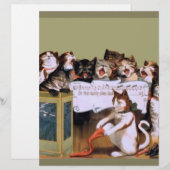3abfunny cats vintage singing cats fun (Front/Back)