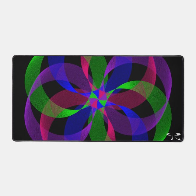3D 2D Hybrid Geometric Geometric Mouse Pad (Front)