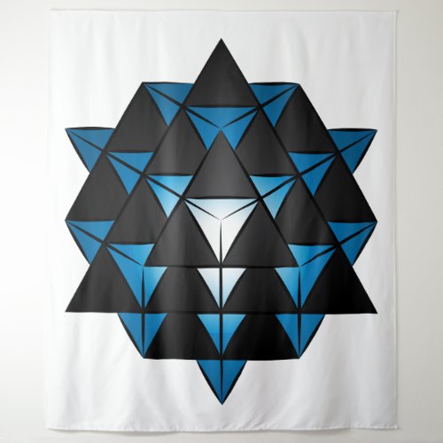 3D 64 Tetrahedron Grid Series V2 Tapestry