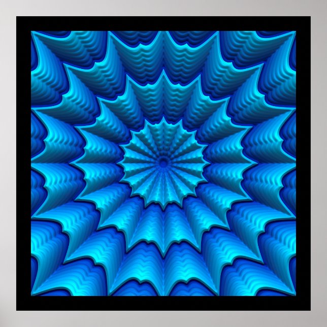 3D Abstract Art 4-8 Image Options Posters (Front)