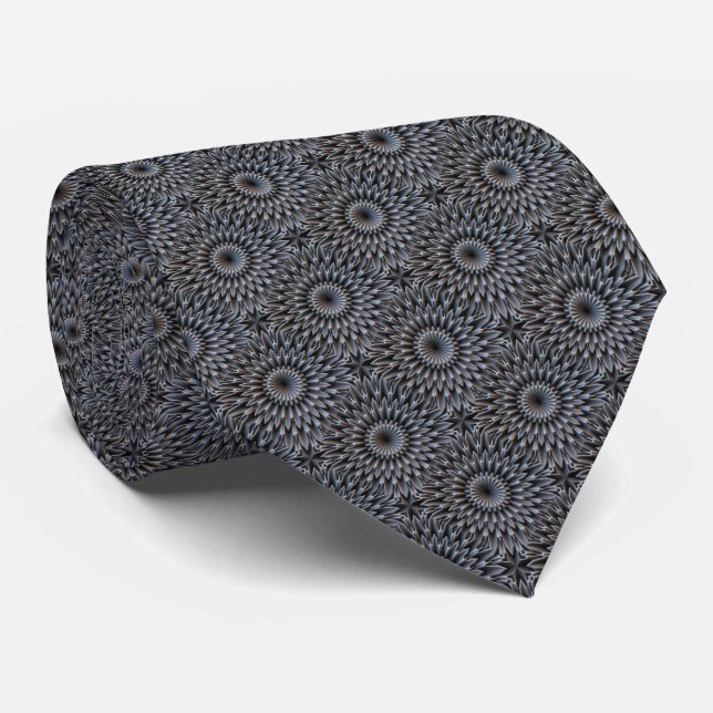 3D Abstract Art 7 Neck Tie (Rolled)