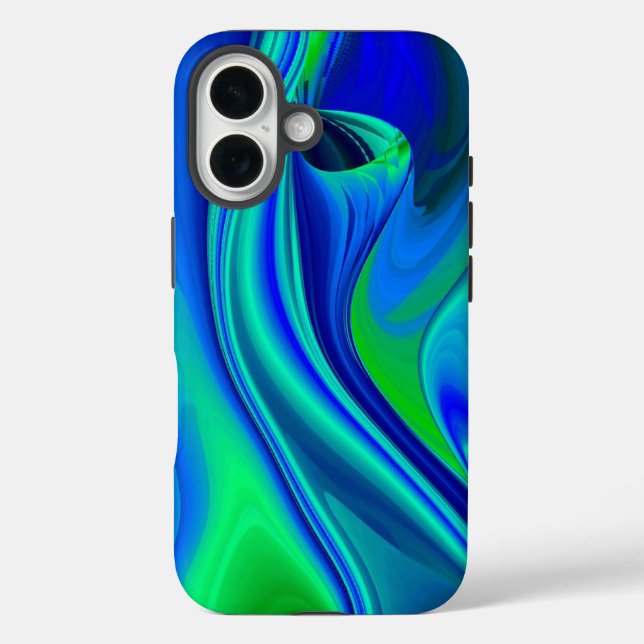 3D Abstract in green blue purple Case-Mate iPhone Case (Back)
