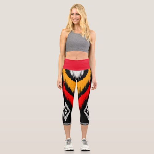 3d Abstract pattern  Capri Leggings