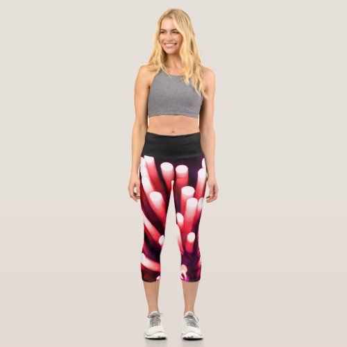 3d Abstract pattern  Capri Leggings