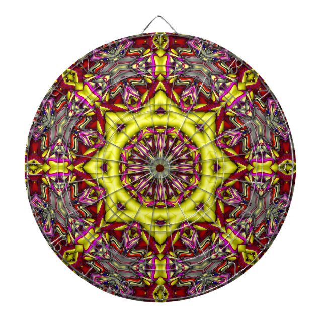 3d abstract pattern dart board (Front)