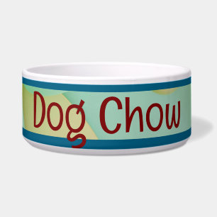 3D Abstract Pet Bowl with DOG CHOW Text