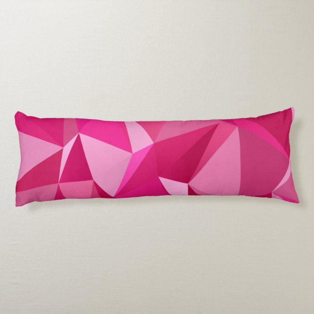 3D Abstract pink pattern Body Pillow (Back)