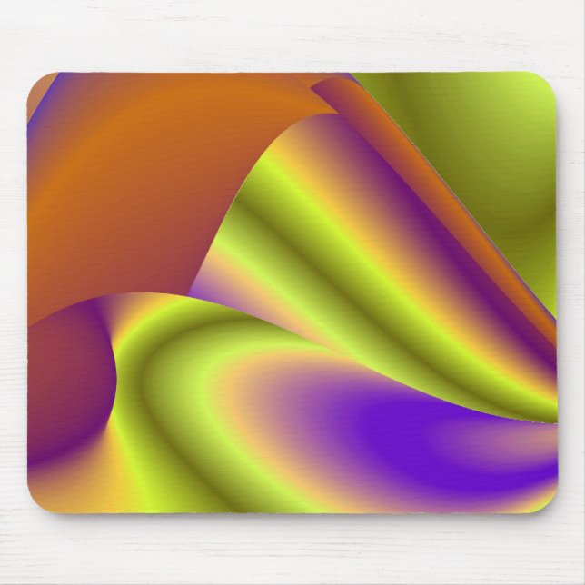 3D Abstract Rainbow Art Mouse Pad (Front)