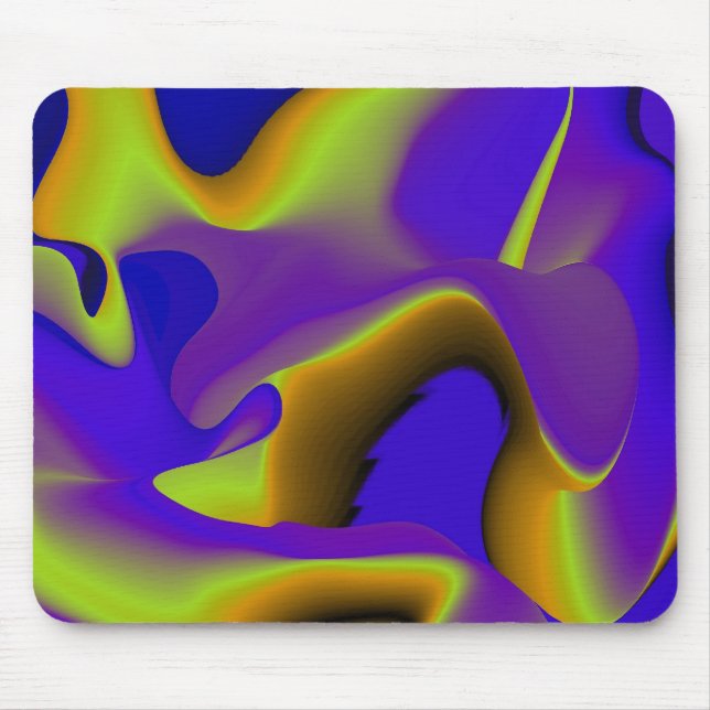 3D Abstract Rainbow Art Mouse Pad (Front)