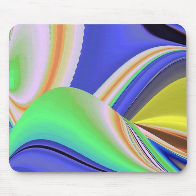 3D Abstract Rainbow Art Mouse Pad (Front)