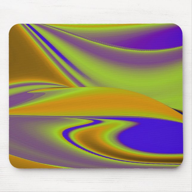 3D Abstract Rainbow Art Mouse Pad (Front)
