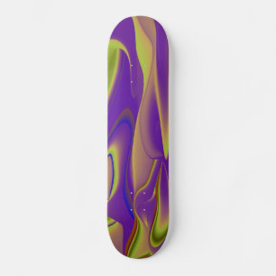 3D Abstract Rainbow Art Skateboard