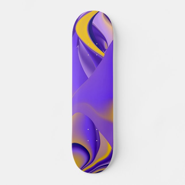 3D Abstract Rainbow Art Skateboard Deck (Front)