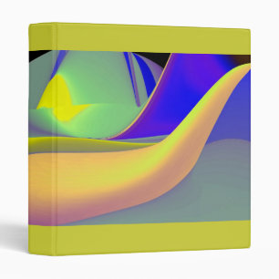 3D Abstract Rainbowart 3 Ring Binder