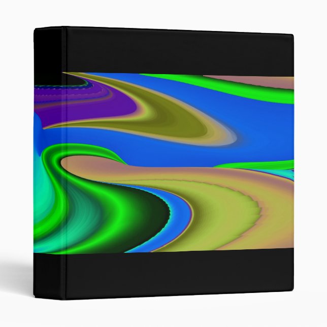 3D Abstract Rainbowart Binder (Front/Spine)