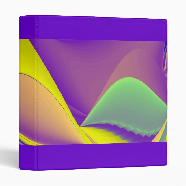 3D Abstract Rainbowart Binder (Front/Spine)