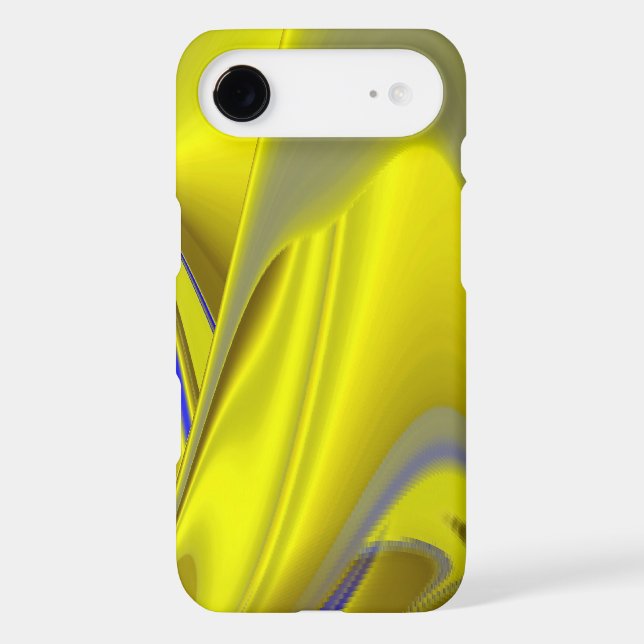 3D Abstract Rainbowart in Gold Yellow Blue Case-Mate iPhone Case (Back)