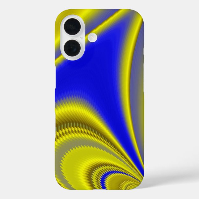 3D Abstract Rainbowart in Gold Yellow Blue Case-Mate iPhone Case (Back)