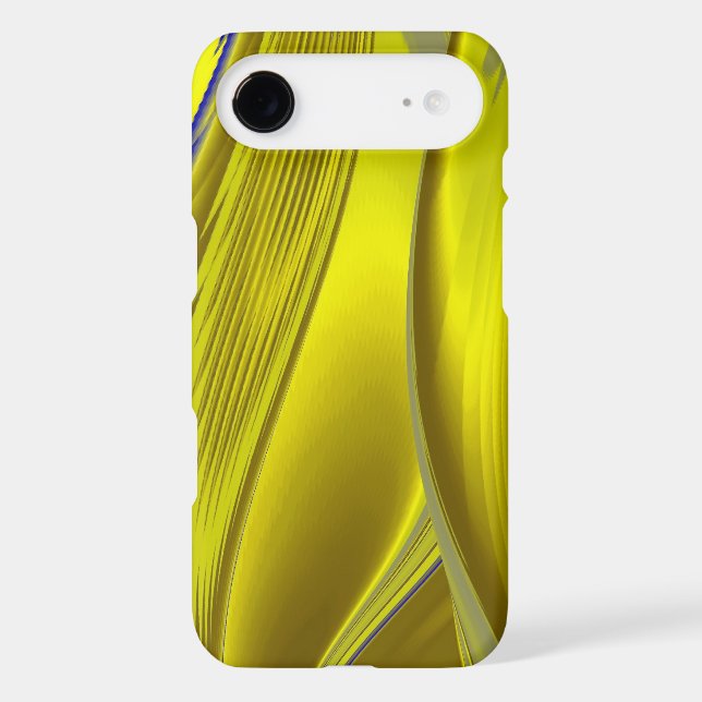3D Abstract Rainbowart in Gold Yellow Blue Case-Mate iPhone Case (Back)