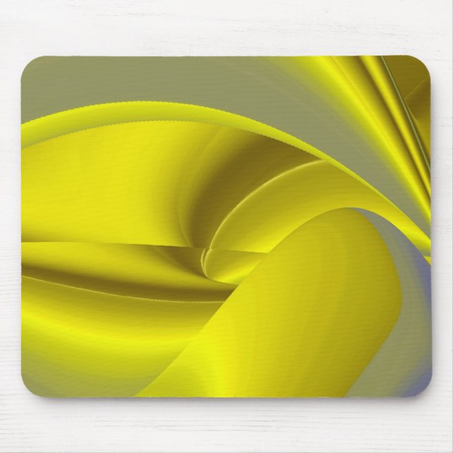 3D Abstract Rainbowart in Gold Yellow Blue Mouse Pad (Front)