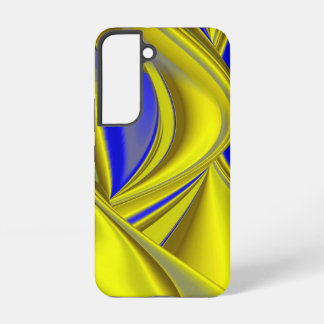 3D Abstract Rainbowart in Gold Yellow Blue Samsung Galaxy S22 Case