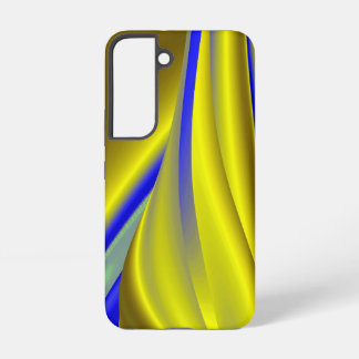 3D Abstract Rainbowart in Gold Yellow Blue Samsung Galaxy S22 Case