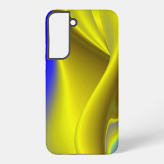 3D Abstract Rainbowart in Gold Yellow Blue Samsung Galaxy S22+ Case