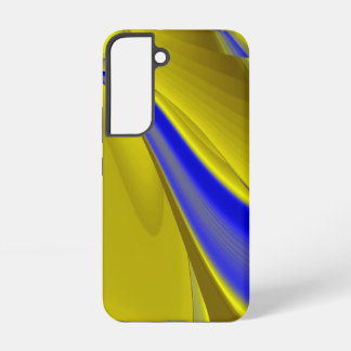 3D Abstract Rainbowart in Gold Yellow Blue Samsung Galaxy S22 Case