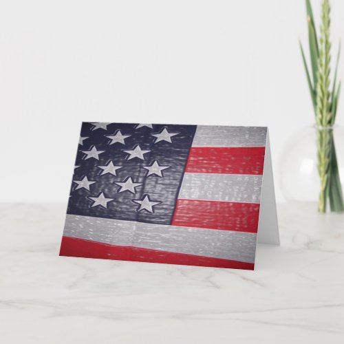3D American Flag Card