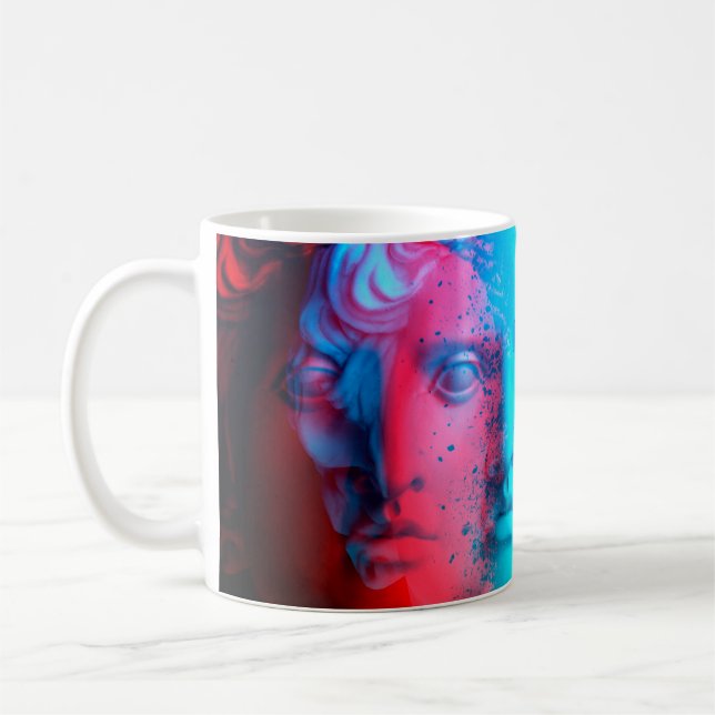 3d anaglyph effect. Covid-mutants. David Apollo. G Coffee Mug (Left)