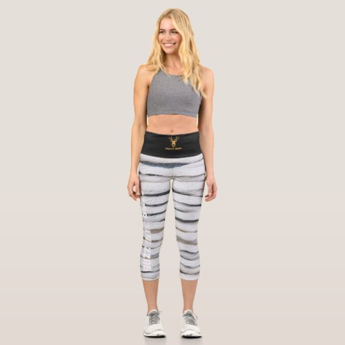 3d Animal pattern with slogan  Capri Leggings