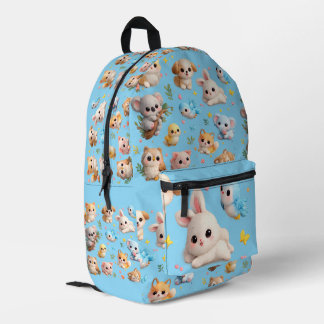 3D animal printed colorful Backpack