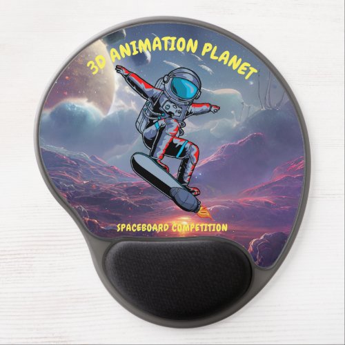 3D ANIMATION PLANET SPACEBOARD COMPETITION GEL MOUSE PAD