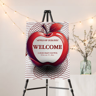 3D Apple of Our Eye Geometric Baby Shower Foam Board