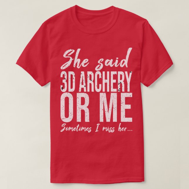 3D Archery funny sports gift  T-Shirt (Design Front)