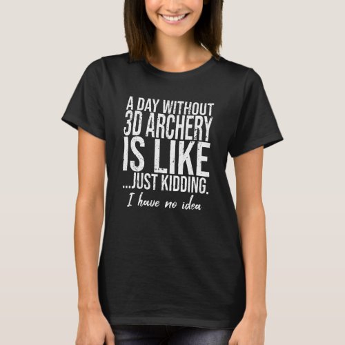 3D Archery funny sports gift T_Shirt