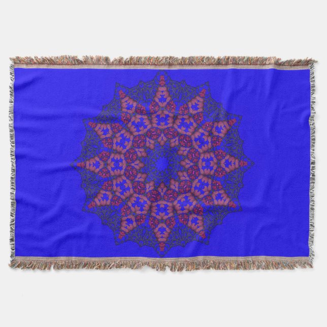3D Art Mandala Throw Blanket (Front)