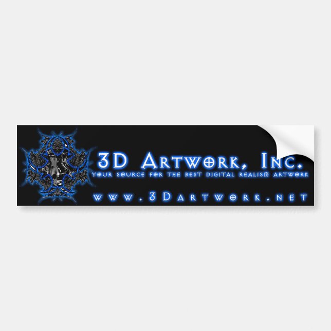 3D Artwork, Inc. Bumper Sticker (Front)
