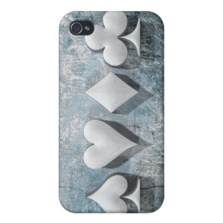 3D Artwork "Poker Suits" Cover For iPhone 4