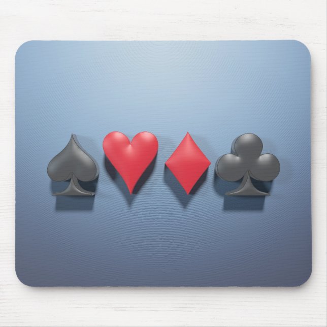 3D Artwork "Poker Suits" Mouse Pad (Front)