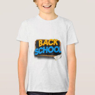 3D Back To School Paper Airplane Emblem Graphic T- Tri-Blend Shirt