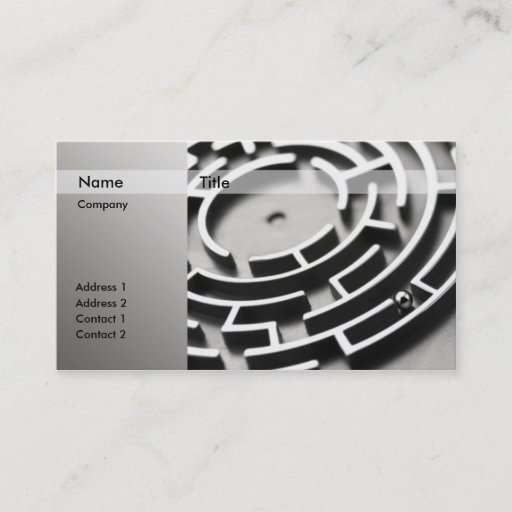 Customizable 3D Ball Maze Business Card